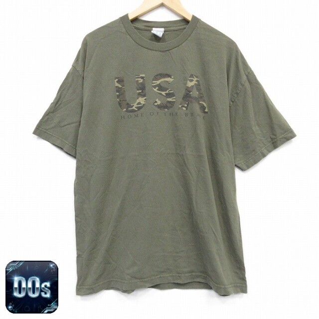 00s 半袖Tシャツ USAロゴ グリーン XL | 古着