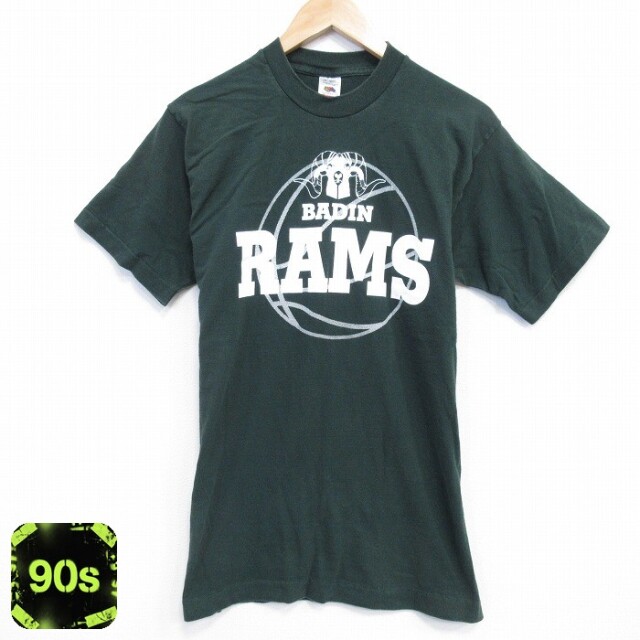 フルーツオブザルーム 90s 半袖Tシャツ RAMS グリーン M | 古着