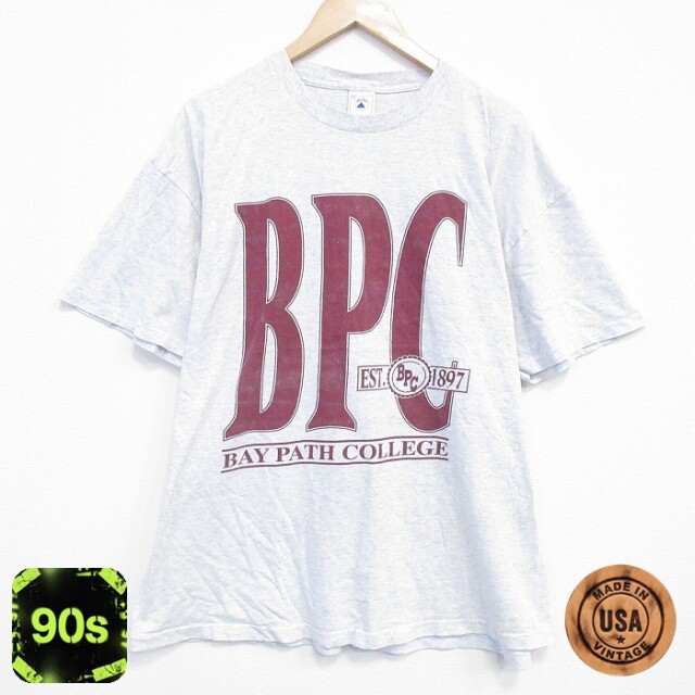 90s 半袖Tシャツ BPC 霜降り グレー XL | 古着