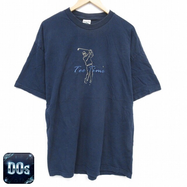 ゴルフ 00s 半袖Tシャツ 刺繍 ネイビー XL | 古着