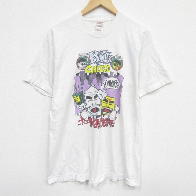 フルーツオブザルーム 90s 半袖Tシャツ ミルク チーズ ホワイト L | 古着