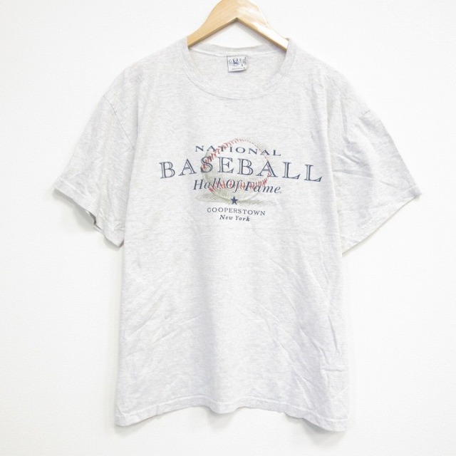 90s 半袖Tシャツ ベースボール 霜降り グレー XL | 古着