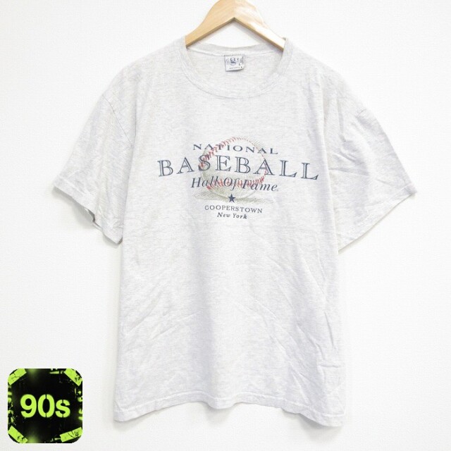90s 半袖Tシャツ ベースボール 霜降り グレー XL | 古着