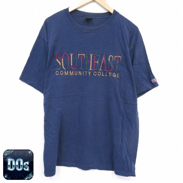 【50%OFF】MVスポーツ 00s 半袖Tシャツ サウスイースト刺繍 ネイビー XL | 古着