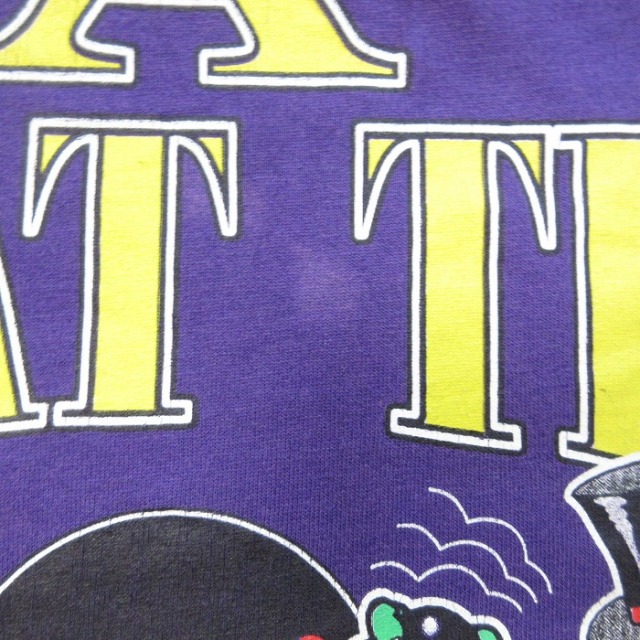 古着通販 XL☆古着 半袖 ビンテージ Tシャツ メンズ クルーネック USA製 紫