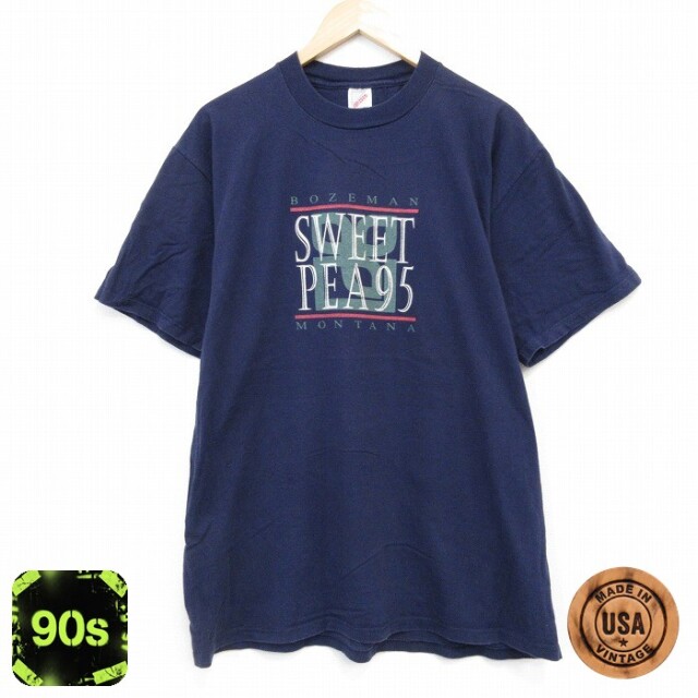 ジャージーズ 90s 半袖Tシャツ SWEET ネイビー XL | 古着