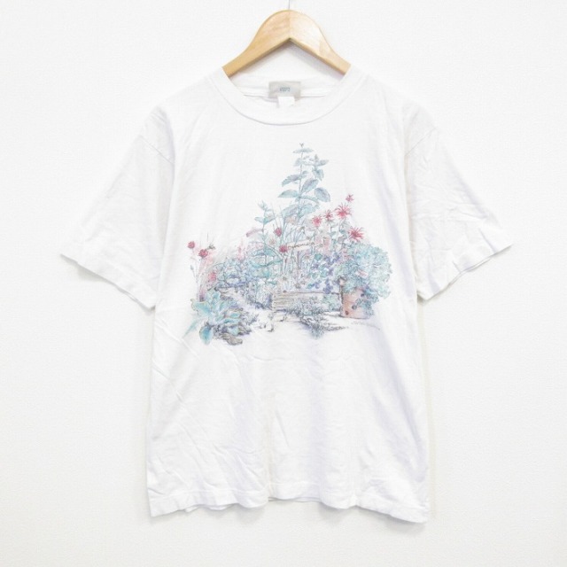 L★古着 NORTHERN REFLECTIONS 半袖 ビンテージ Tシャツ メンズ 00年代 00s 花 クルーネック 白 ホワイト 【spe】 25sep25 中古