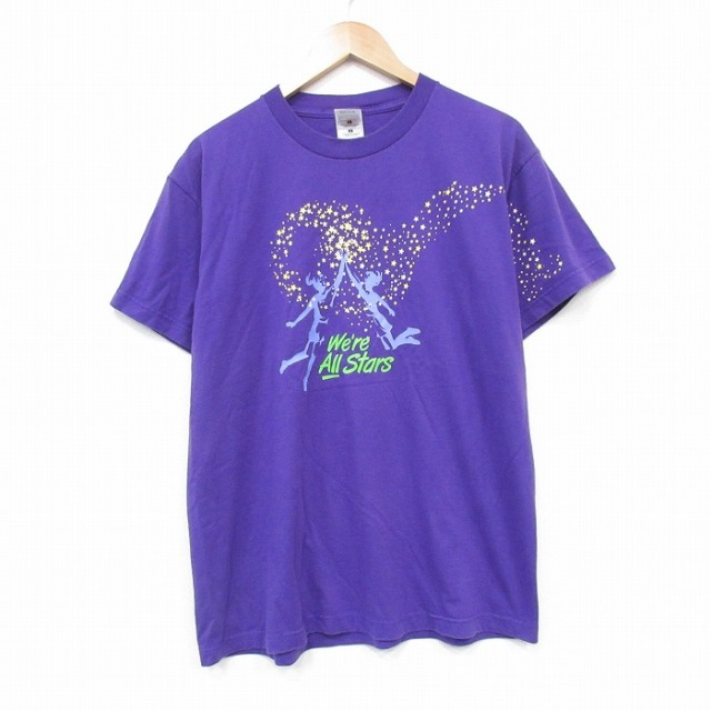 【20%OFF】L★古着 フルーツオブザルーム 半袖 ビンテージ Tシャツ メンズ 00年代 00s オールスター クルーネック 紫 パープル 25sep27 中古