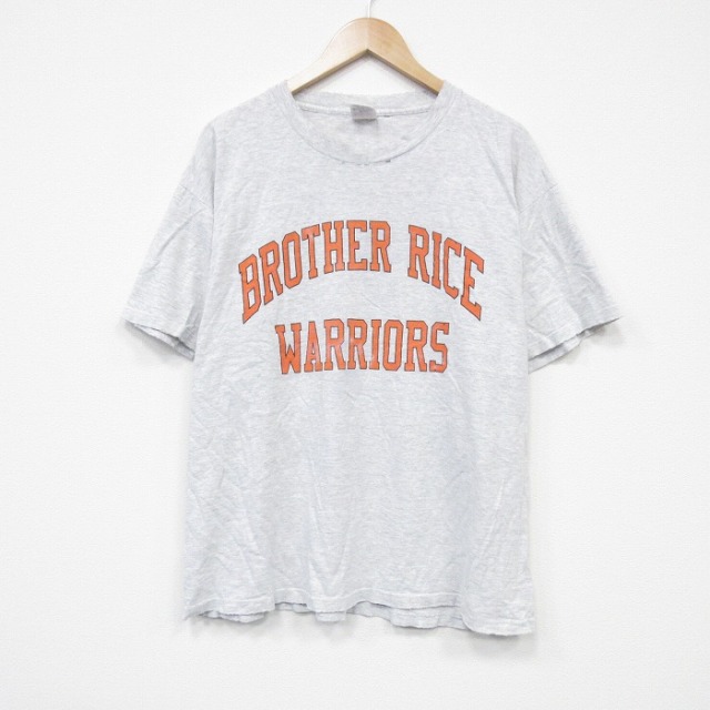 【20%OFF】XL★古着 半袖 ビンテージ Tシャツ メンズ 90年代 90s BROTHER 大きいサイズ コットン クルーネック USA製 薄グレー 霜降り 25sep27 中古