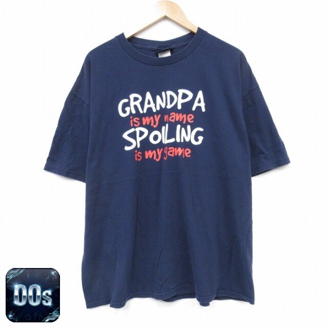 00s 半袖Tシャツ グランパ ネイビー XL | 古着