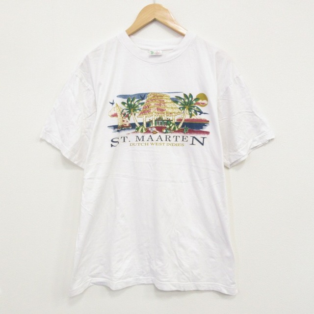 00s 半袖Tシャツ ヤシの木 ホワイト XL | 古着