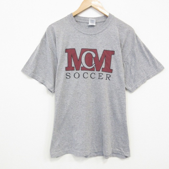 L★古着 半袖 ビンテージ Tシャツ メンズ 00年代 00s MCM クルーネック グレー 霜降り 25sep25 中古