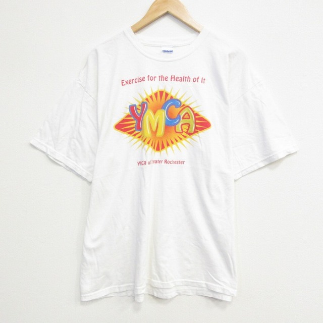 00s 半袖Tシャツ YMCAプリント ホワイト XL | 古着