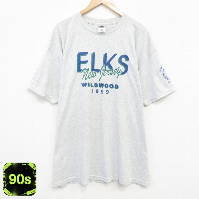 フルーツオブザルーム 90s 半袖Tシャツ ELKS グレー XL | 古着