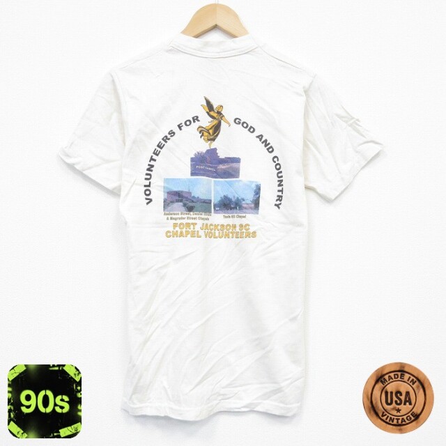 ゴッドアンドカントリー 90s 半袖Tシャツ ベージュ S | 古着