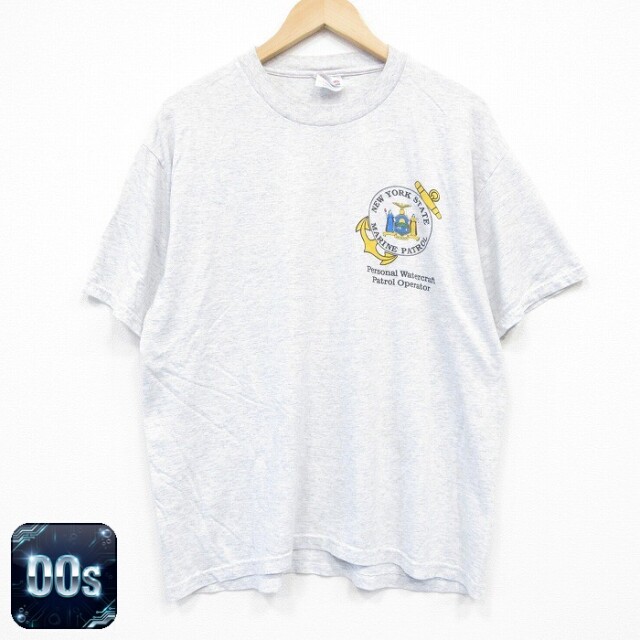 ヘインズ 00s 半袖Tシャツ マリンパトロール グレー XL | 古着