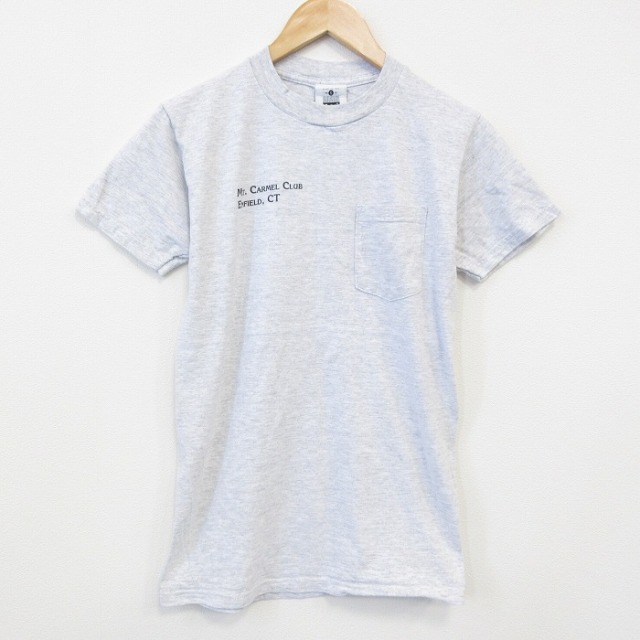 【20%OFF】S★古着 リー Lee 半袖 ビンテージ Tシャツ メンズ CARMEL コットン クルーネック USA製 薄グレー 霜降り 25sep29 中古