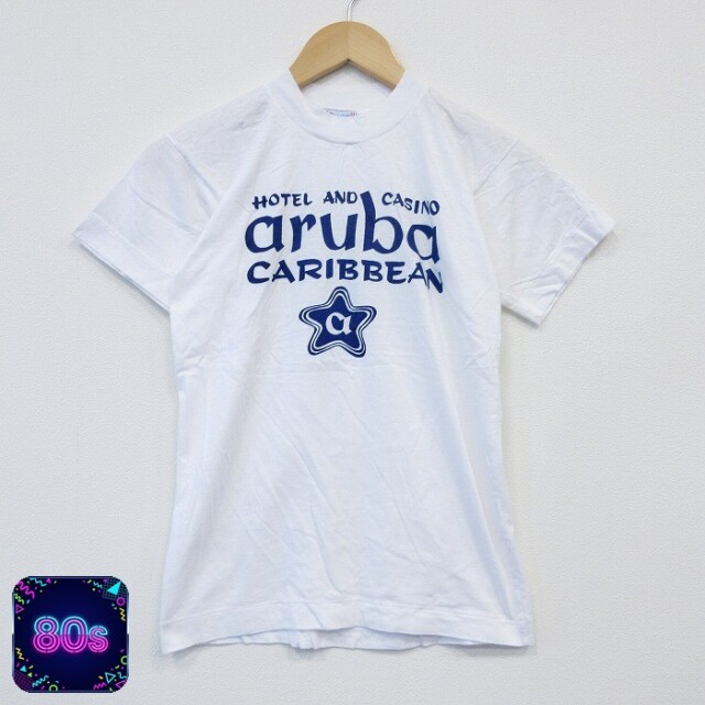 80s 半袖Tシャツ aruba ホワイト S | 古着