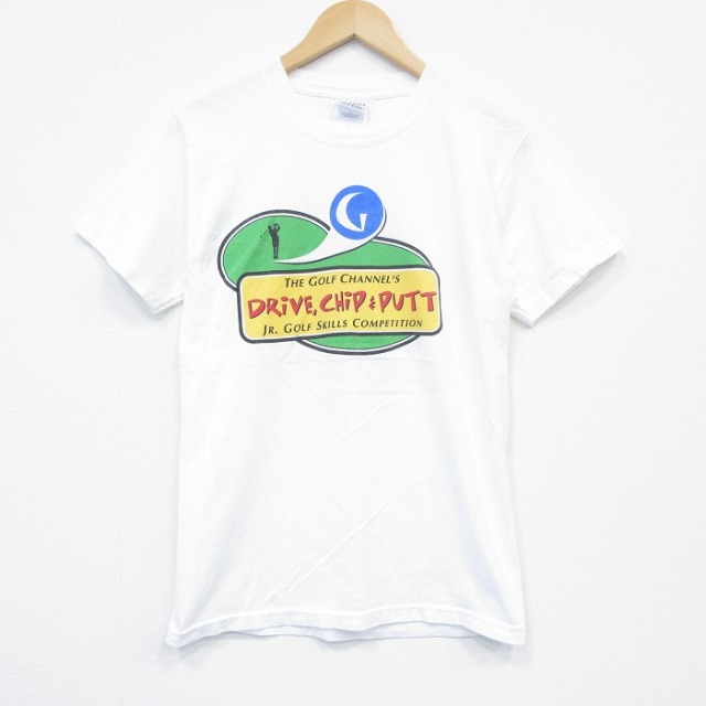 S★古着 半袖 ビンテージ Tシャツ メンズ 00年代 00s ゴルフ 企業広告 コットン クルーネック 白 ホワイト 25oct01 中古