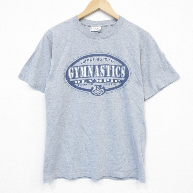 M★古着 半袖 ビンテージ Tシャツ メンズ 00年代 00s オリンピック クルーネック グレー 霜降り 25oct01 中古