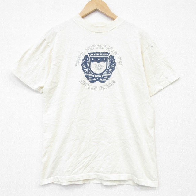 ヘインズ 80s 半袖Tシャツ オースティン ベージュ L | 古着