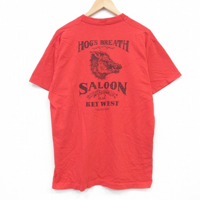 フルーツオブザルーム 90s 半袖Tシャツ ホッグスブレス レッド XL | 古着