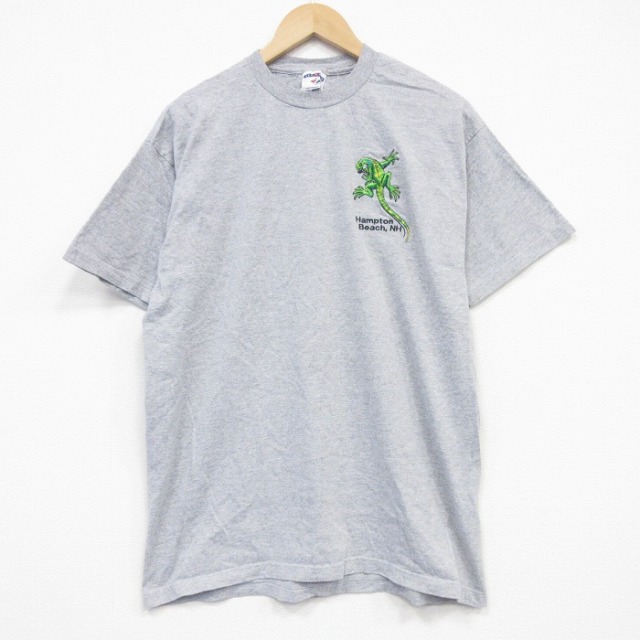 00s 半袖Tシャツ イグアナ グレー L | 古着