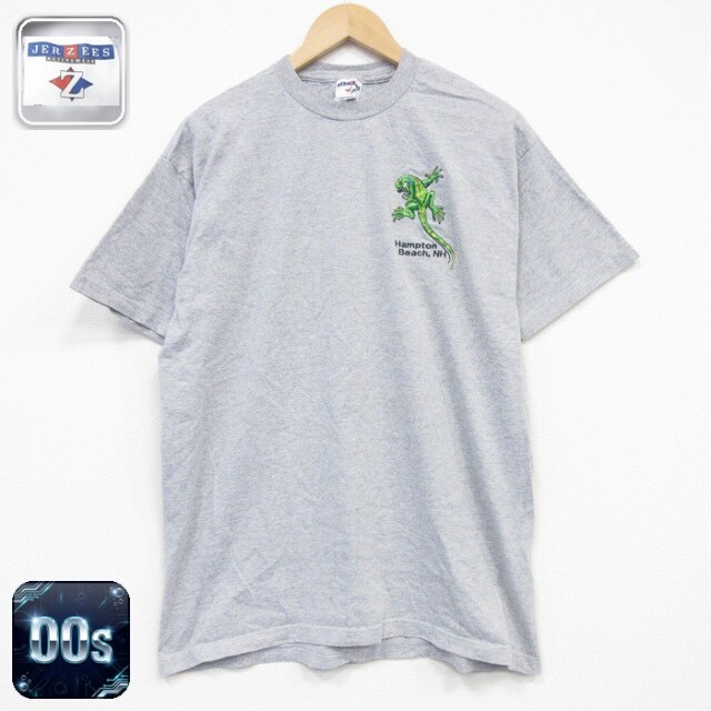 00s 半袖Tシャツ イグアナ グレー L | 古着