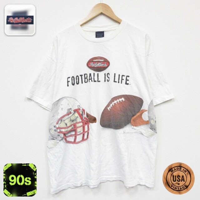 【50%OFF】90s 半袖Tシャツ フットボール ホワイト XL | 古着