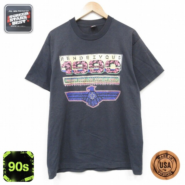 【50%OFF】スクリーンスターズ 90s 半袖Tシャツ RENDEZVOUS ブラック L | 古着