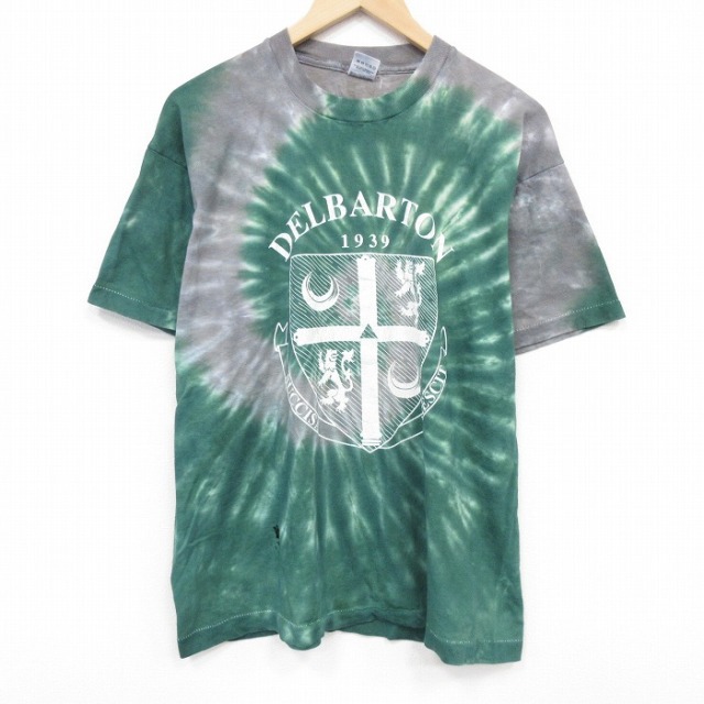 フルーツオブザルーム 90s 半袖Tシャツ DELBARTON グリーンタイダイ XL | 古着