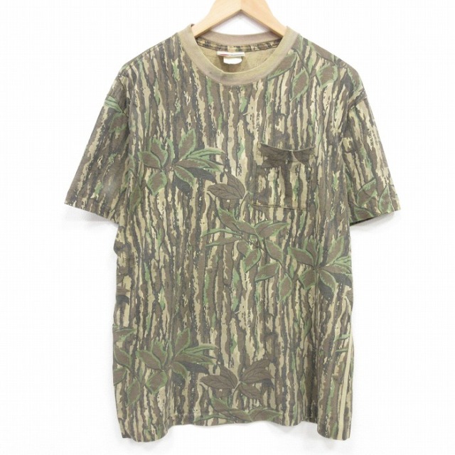 リアルツリー 90s 半袖Tシャツ ブラウン迷彩 XL | 古着