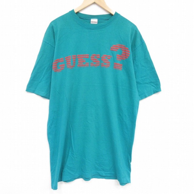 ゲス GUESS 半袖Tシャツ グリーン XL | 古着
