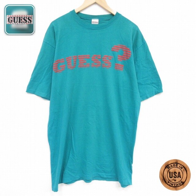【50%OFF】ゲス GUESS 半袖Tシャツ グリーン XL | 古着