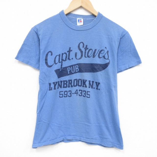 【20%OFF】80s 半袖Tシャツ Capt ライトブルー S | 古着