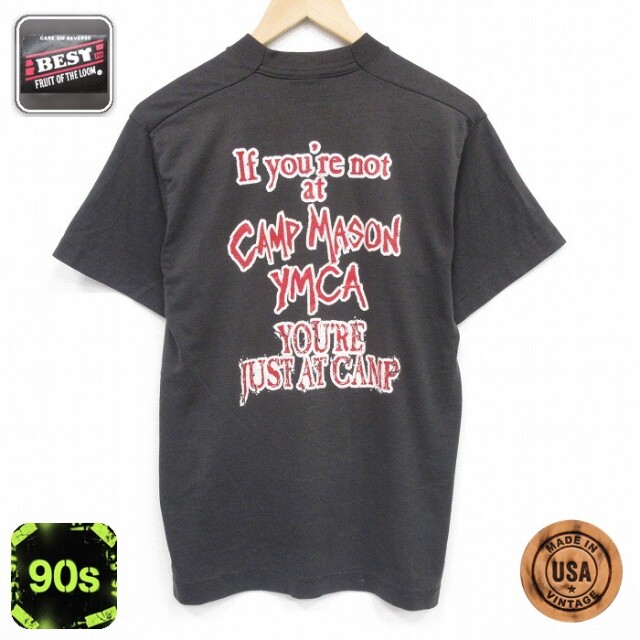 【50%OFF】フルーツオブザルーム 90s 半袖Tシャツ メッセージ ブラック M | 古着