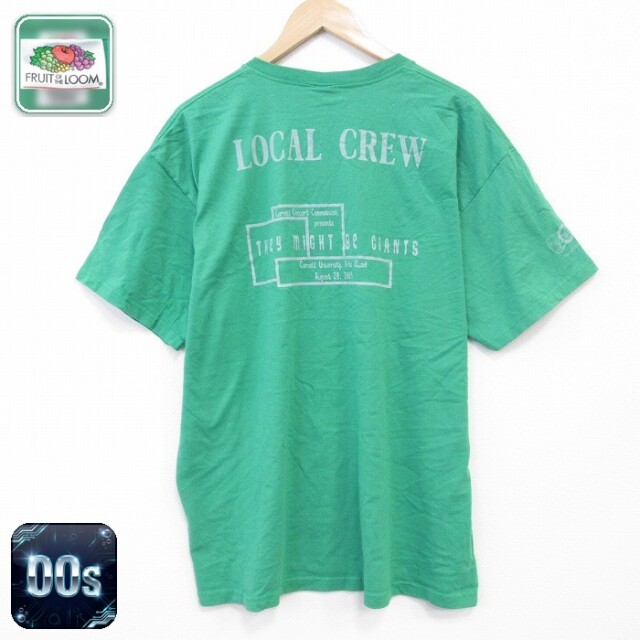 フルーツオブザルーム 00s 半袖Tシャツ ローカルクルー グリーン XL | 古着