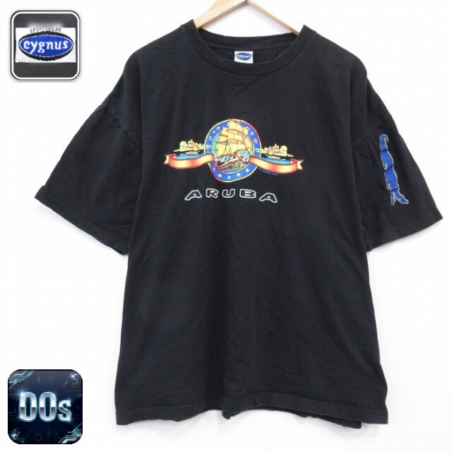 00s 半袖Tシャツ ARUBA ブラック XL | 古着