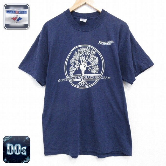 ジャージーズ 00s 半袖Tシャツ 木 ネイビー L | 古着