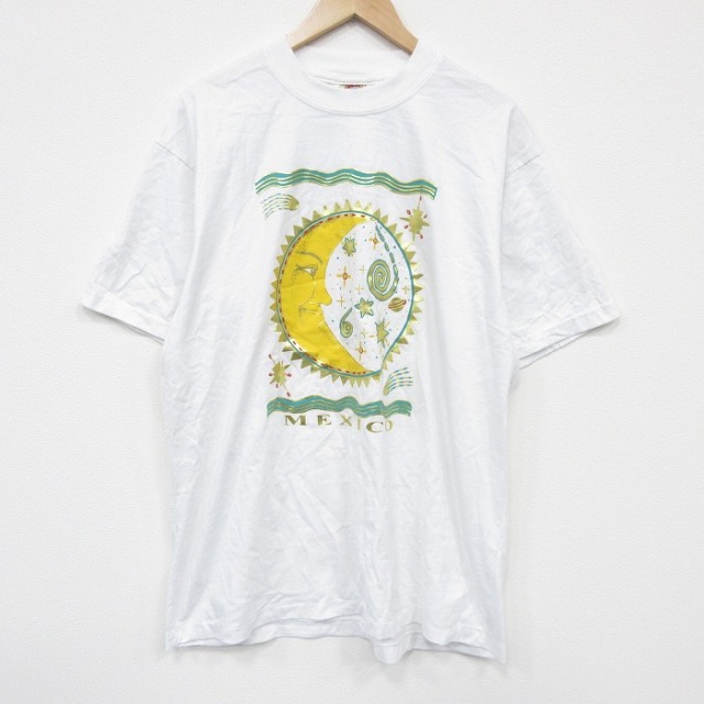 90s 半袖Tシャツ 月 ホワイト XL | 古着
