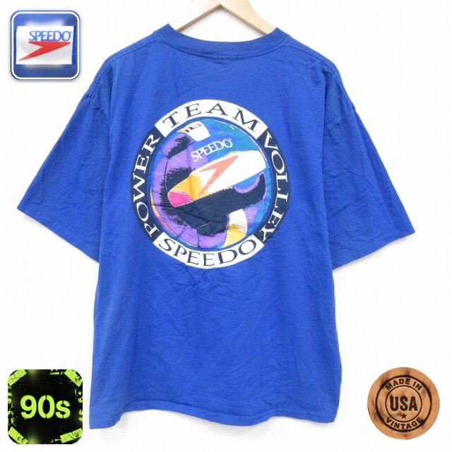 【50%OFF】スピード 90s 半袖Tシャツ バレーボール ブルー XL | 古着