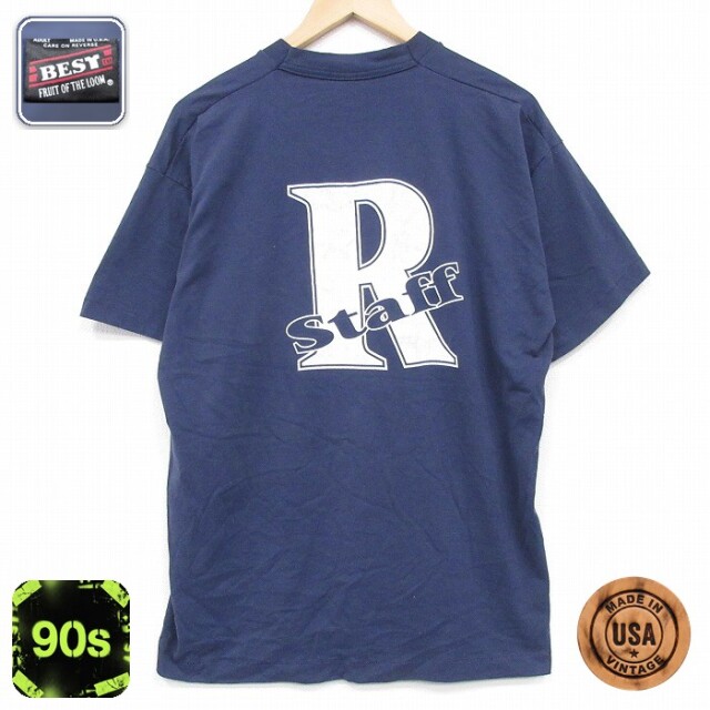 【50%OFF】フルーツオブザルーム 90s 半袖Tシャツ R ネイビー XL | 古着