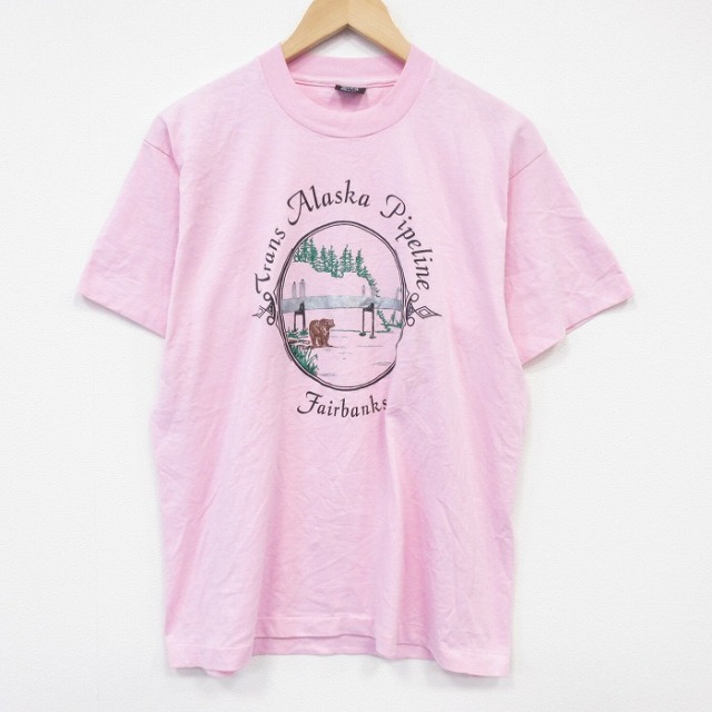 フルーツオブザルーム 90s 半袖Tシャツ クマ ピンク L | 古着