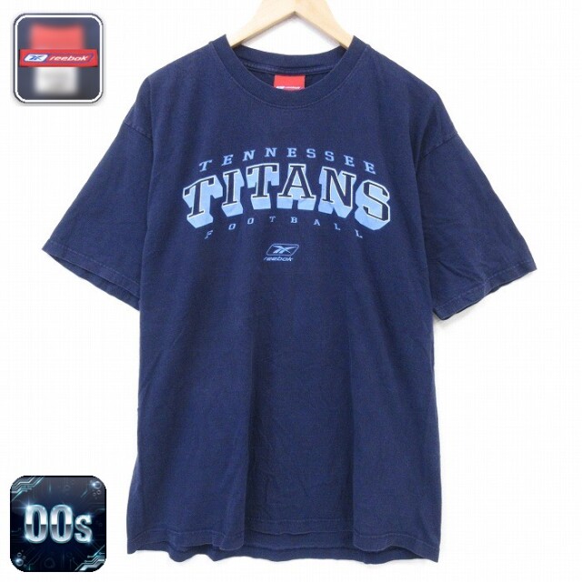 【50%OFF】リーボック 00s 半袖Tシャツ テネシータイタンズ ネイビー XL | 古着