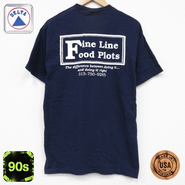 【50%OFF】90s 半袖Tシャツ Fine ネイビー L | 古着