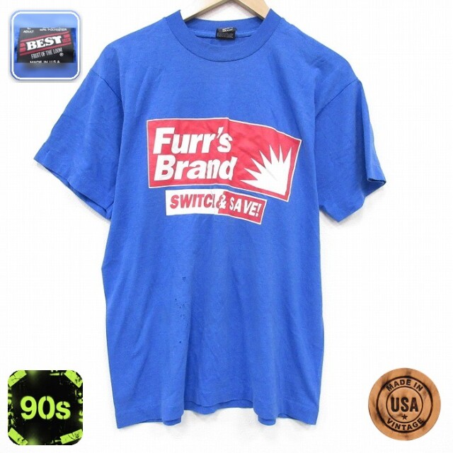 【50%OFF】フルーツオブザルーム 90s 半袖Tシャツ SWITCH ブルー L | 古着
