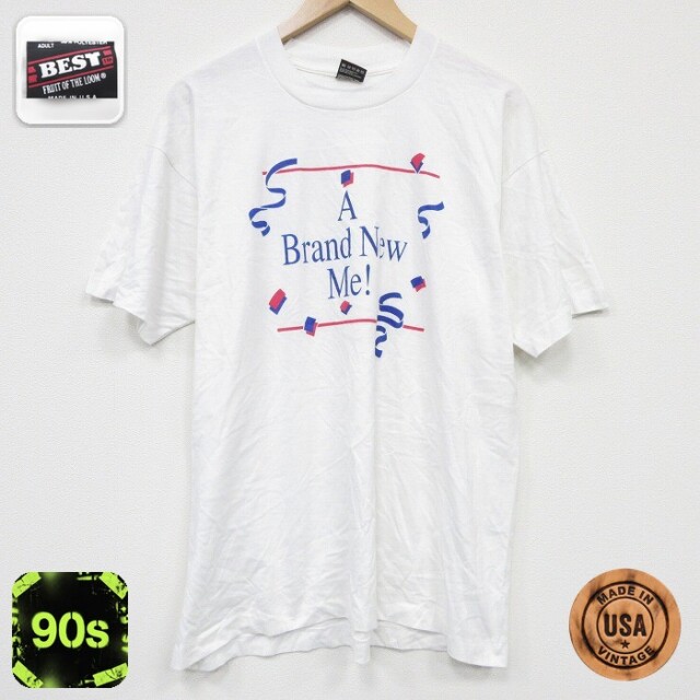 【50%OFF】フルーツオブザルーム 90s 半袖Tシャツ Brand ホワイト XL | 古着