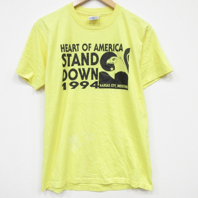 ヘインズ 90s 半袖Tシャツ 鳥 イエロー M | 古着