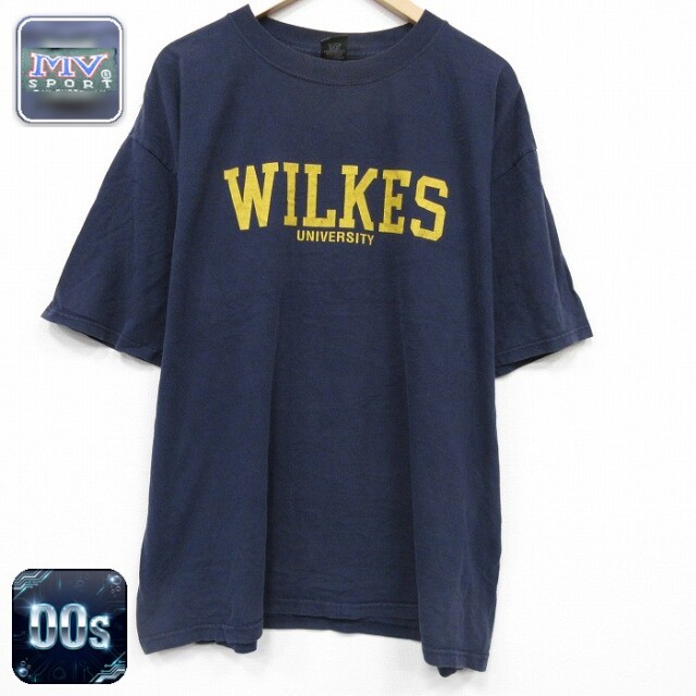 MVスポーツ 00s 半袖Tシャツ WILKES ネイビー XL | 古着