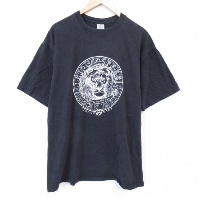 ジャージーズ 90s 半袖Tシャツ ライオン ブラック XL | 古着